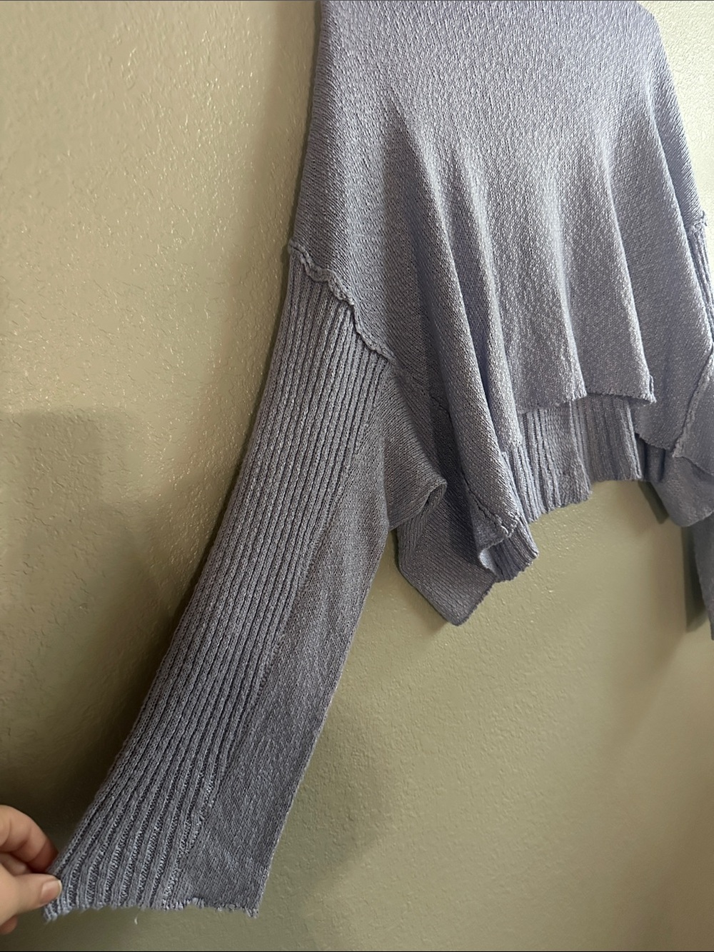 Pastel Lavender Ribbed Button-Front Cardigan - Picture 3 of 4